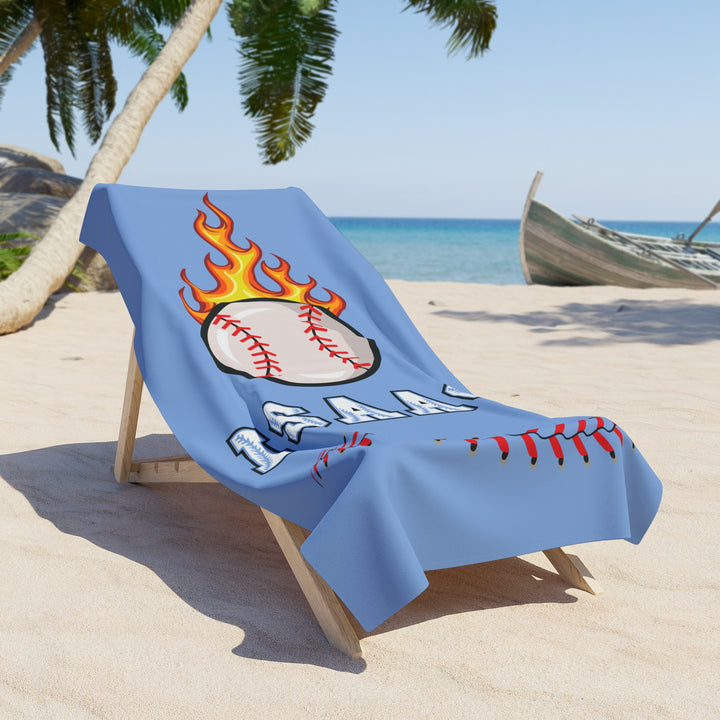 Baseball Beach Towel w/Custom Name