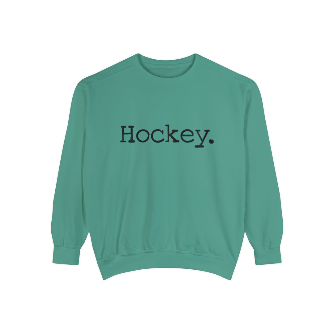 Typewriter Design Hockey Unisex Adult Premium Crewneck Sweatshirt