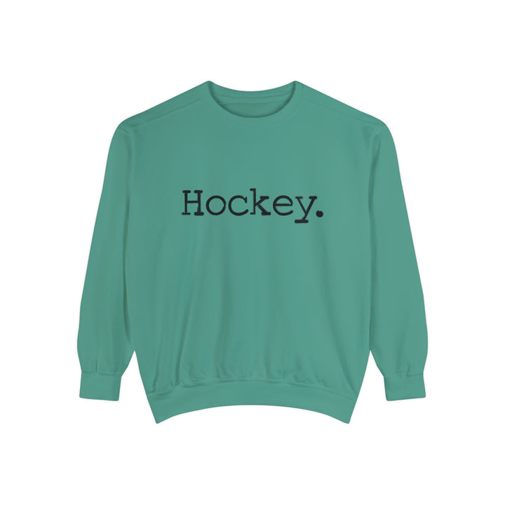 Typewriter Design Hockey Unisex Adult Premium Crewneck Sweatshirt