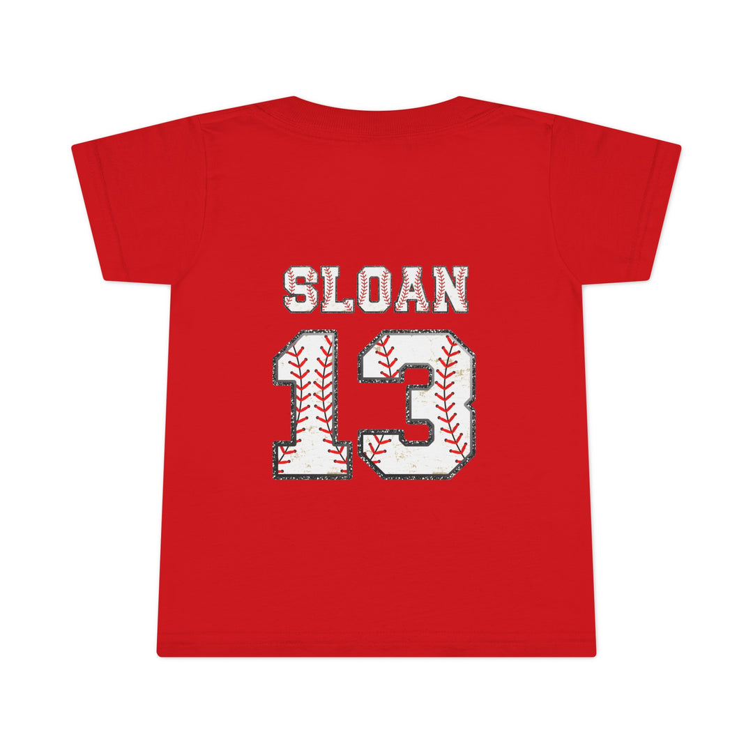 Iron Knights Toddler Unisex T-Shirt w/Flag Design &amp; Name and Number on Back
