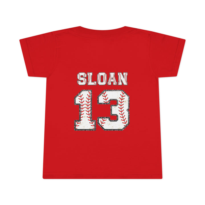 Iron Knights Toddler Unisex T-Shirt w/Flag Design &amp; Name and Number on Back
