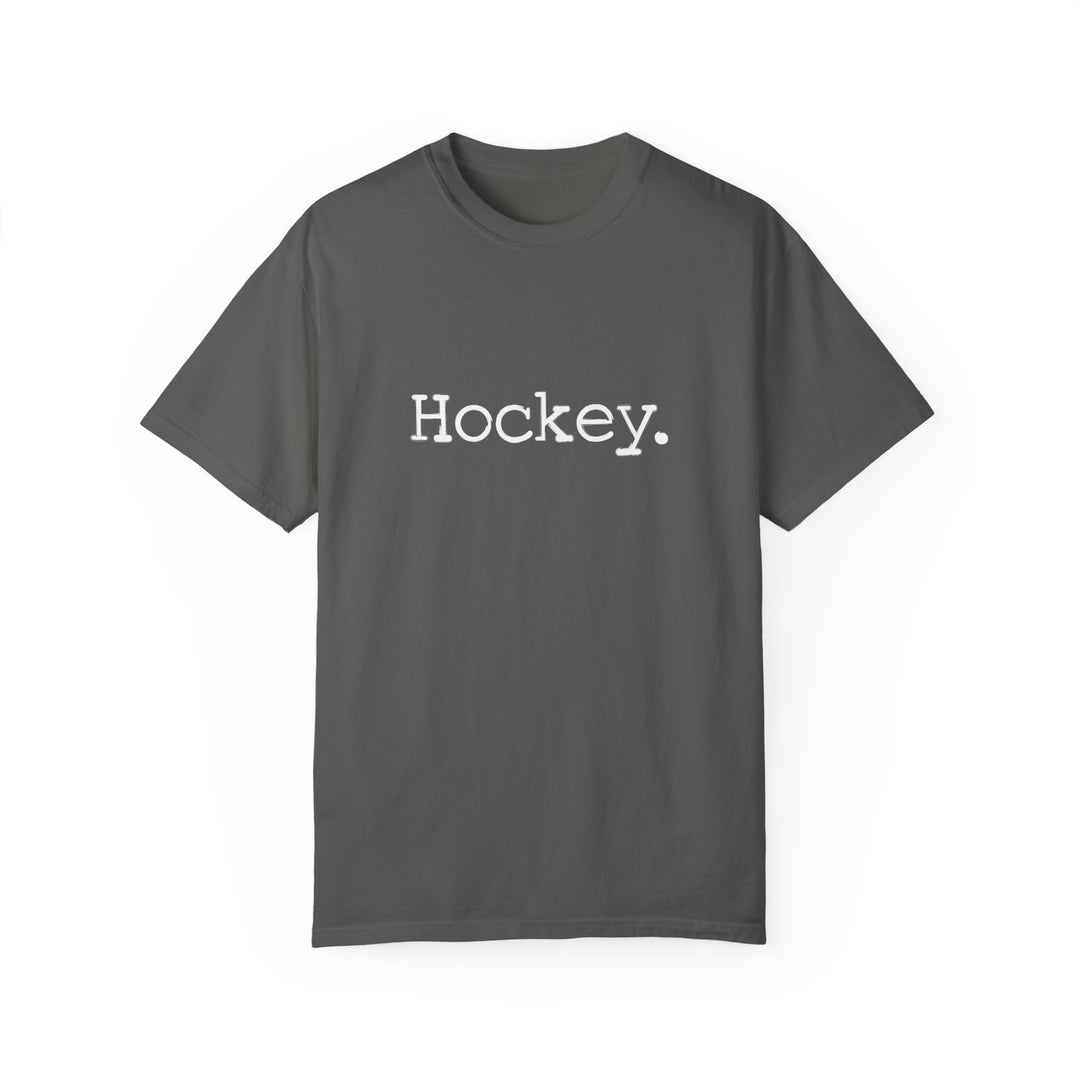 Typewriter Design Hockey Unisex Adult Premium T-Shirt