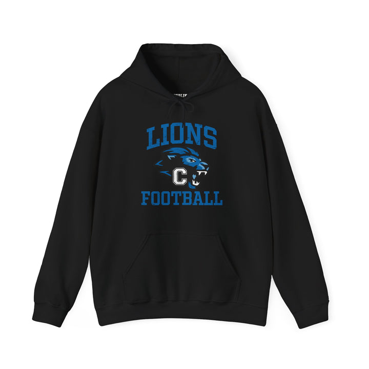 Canton Lions Football &amp; Cheer Unisex Adult Standard Hooded Sweatshirt - Lions Football Design