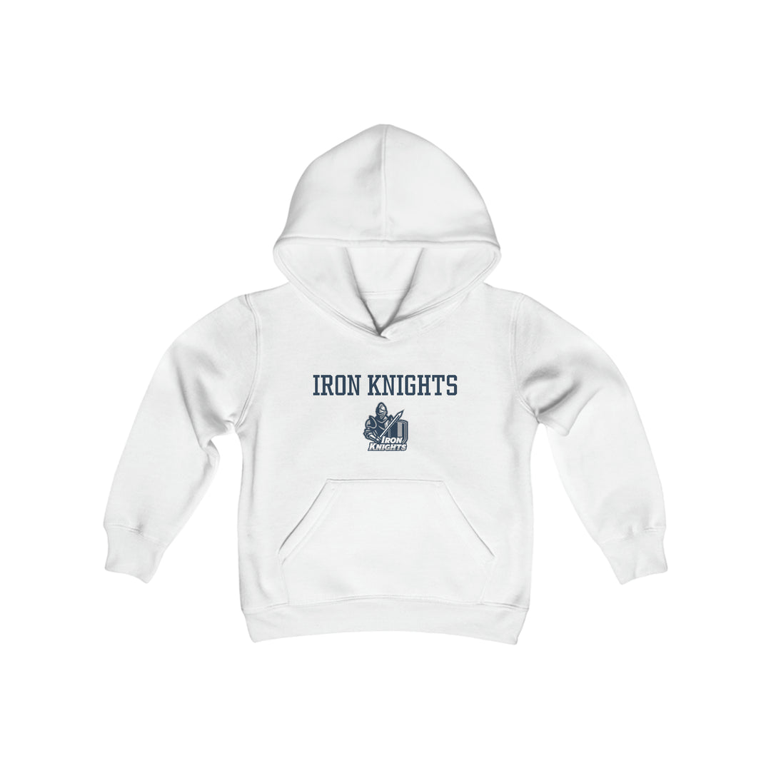 Iron Knights Youth Hooded Sweatshirt W/Name, Number &amp; Bible Verse- Block Design