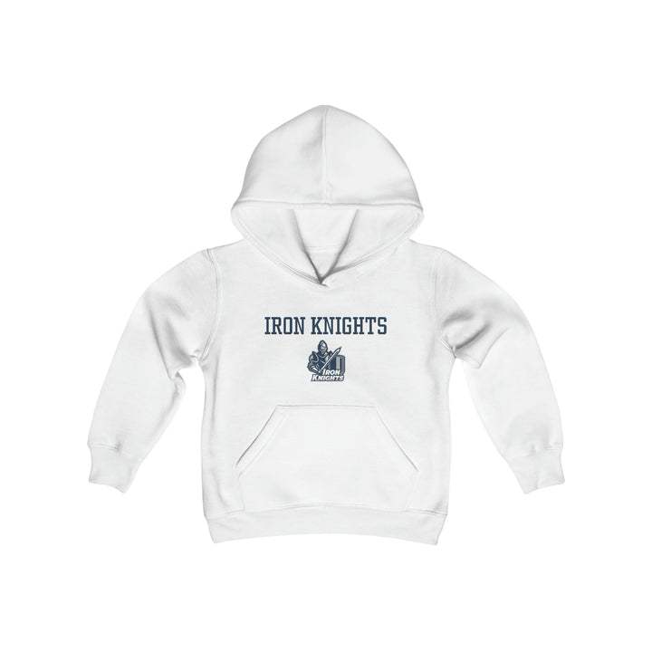 Iron Knights Youth Hooded Sweatshirt W/Name, Number &amp; Bible Verse- Block Design