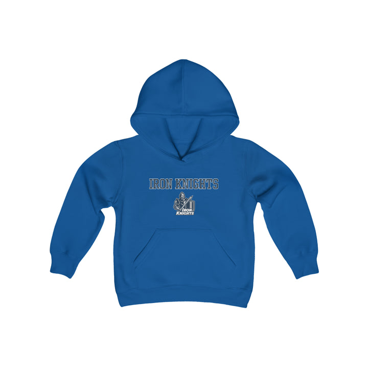Iron Knights Youth Hooded Sweatshirt W/Name, Number &amp; Bible Verse- Block Design