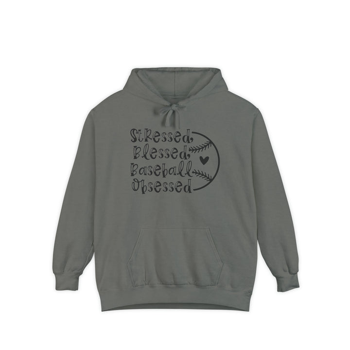 Stressed Blessed Baseball Obsessed Unisex Adult Premium Hooded Sweatshirt