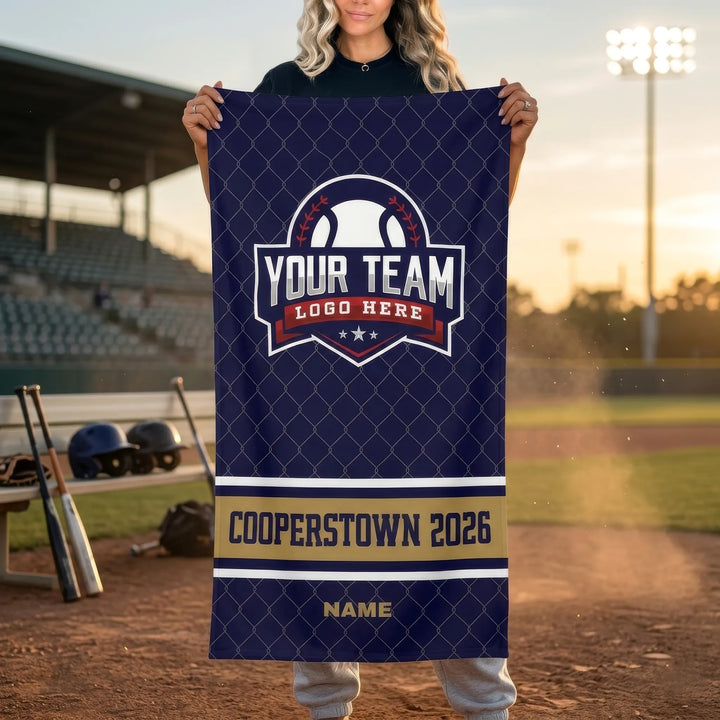 Cooperstown 2026 Custom Team Logo Beach/Dorm Towel