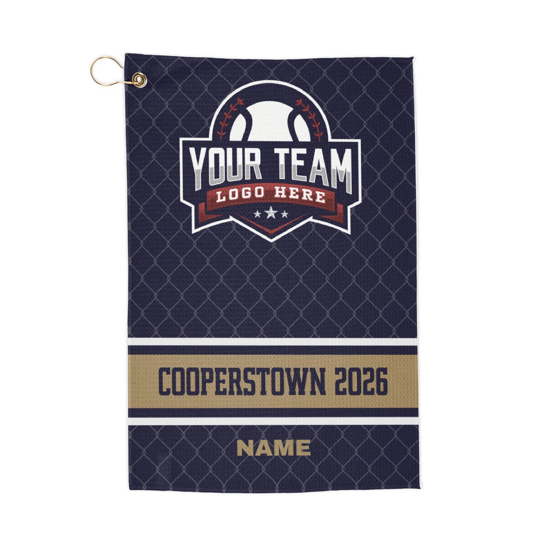 Cooperstown Custom Team Logo Baseball Trading Pin Towel w/Hook & Grommet