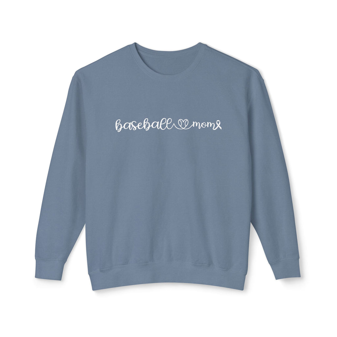 Cancer Collection Pick Your Sport Mom Ribbon &amp; Heart Adult Unisex Premium Crewneck Sweatshirt