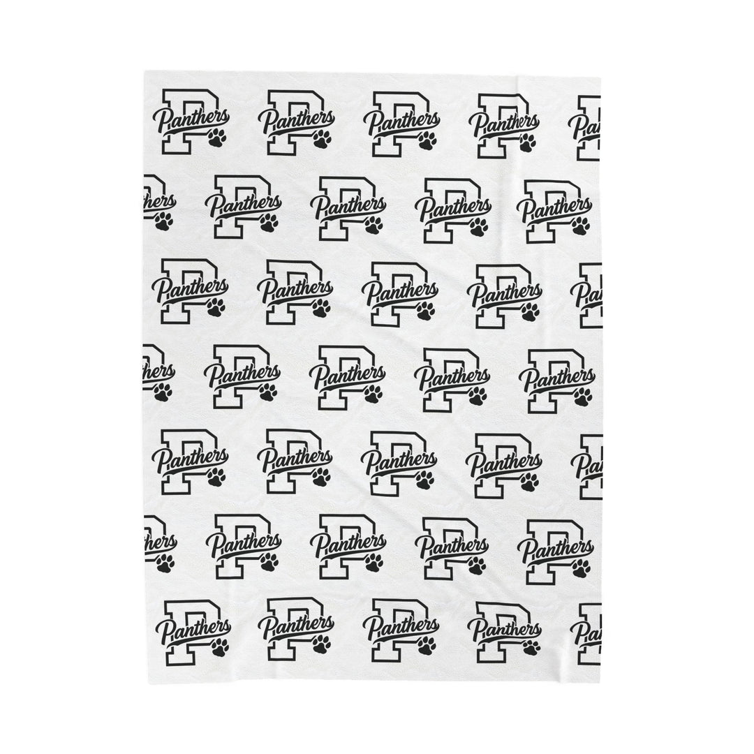 Crown Point Panthers Velveteen Plush Blanket