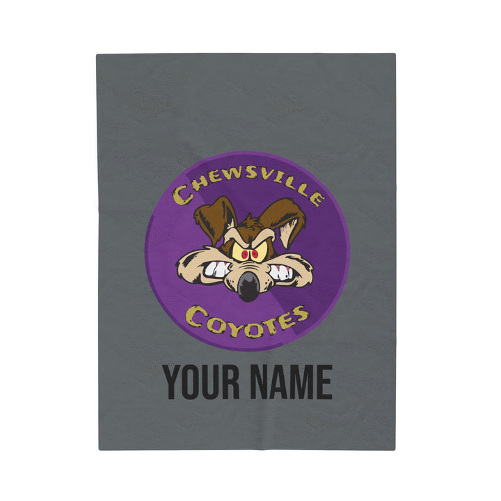 Chewsville Coyotes Velveteen Plush Blanket