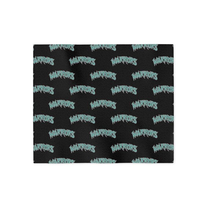 Warriors Sweatshirt Blanket - Logo Pattern