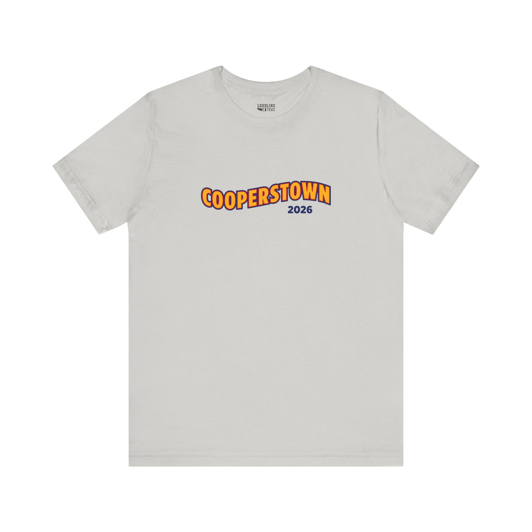 Cooperstown Picture Wavy Name Front &amp; Back Design - Unisex Adult T-Shirt