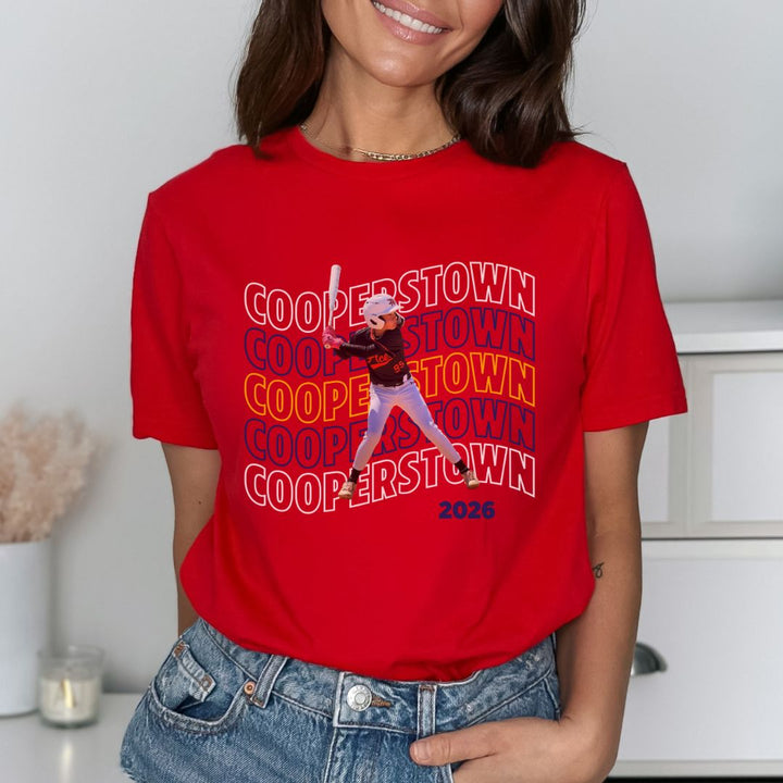 Cooperstown Picture Wavy Name Design - Unisex Adult Basic T-Shirt