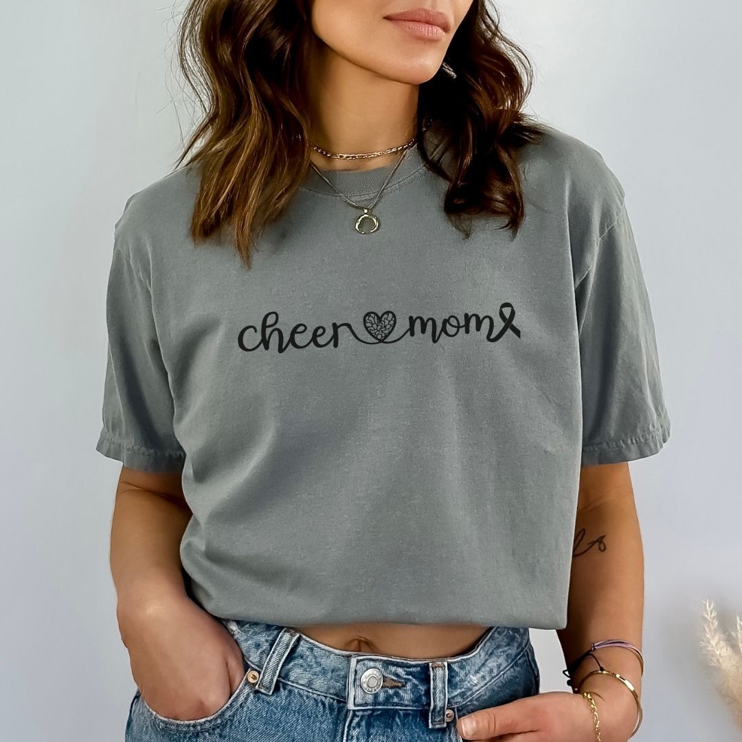 Cancer Collection Pick Your Sport Mom Ribbon &amp; Heart Adult Unisex Premium T-Shirt