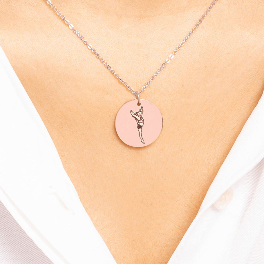 Custom Picture Engraved Coin Necklace