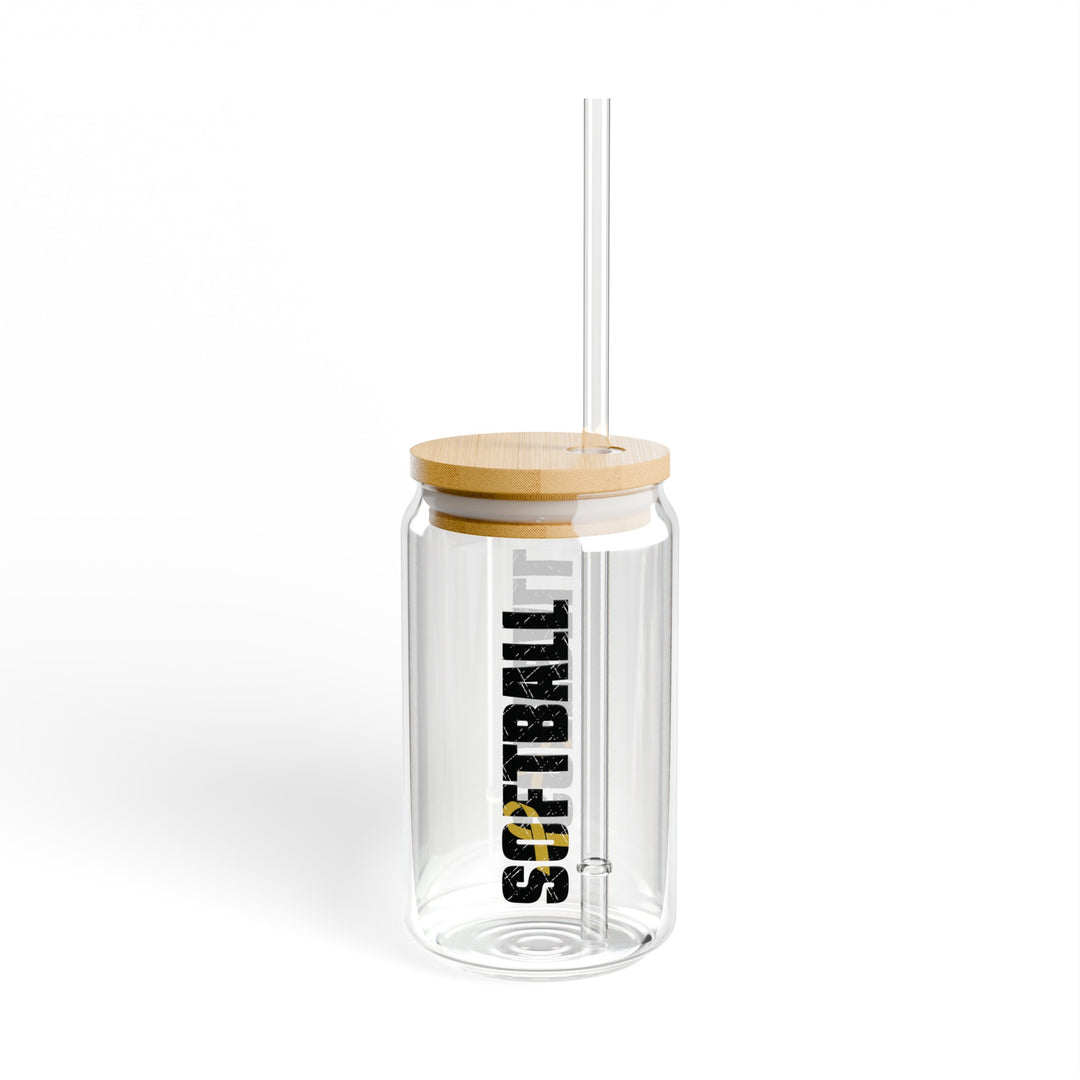 Cancer Ribbon Pick Your Sport 16oz Sipper Glass
