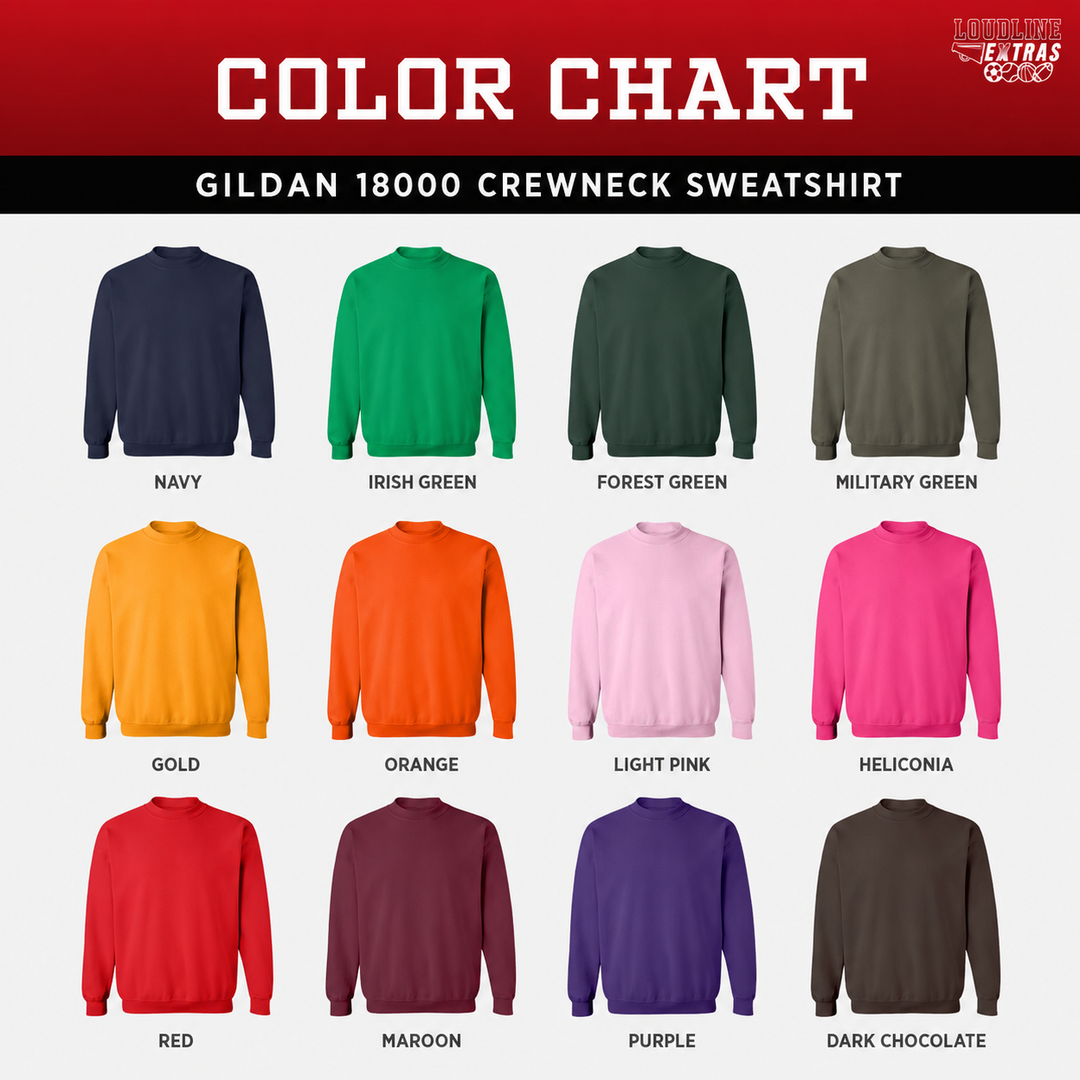 Line Art Design - Unisex Adult Standard Crewneck Sweatshirt - Embroidered