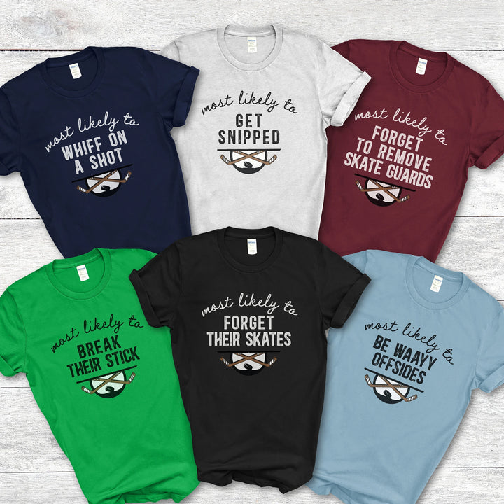  Most likely to hockey custom saying t-shirts