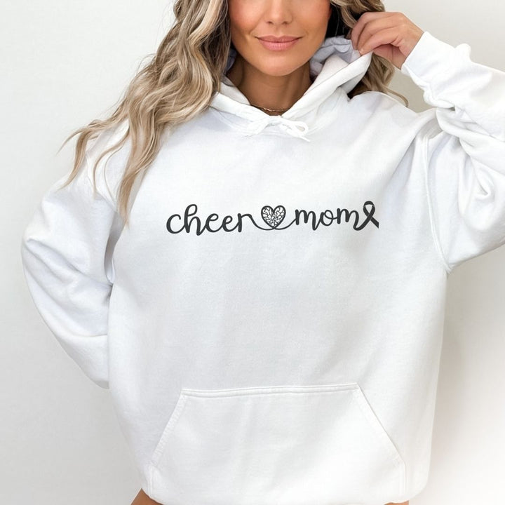 Cancer Collection Pick Your Sport Mom Ribbon &amp; Heart Adult Unisex Hooded Sweatshirt