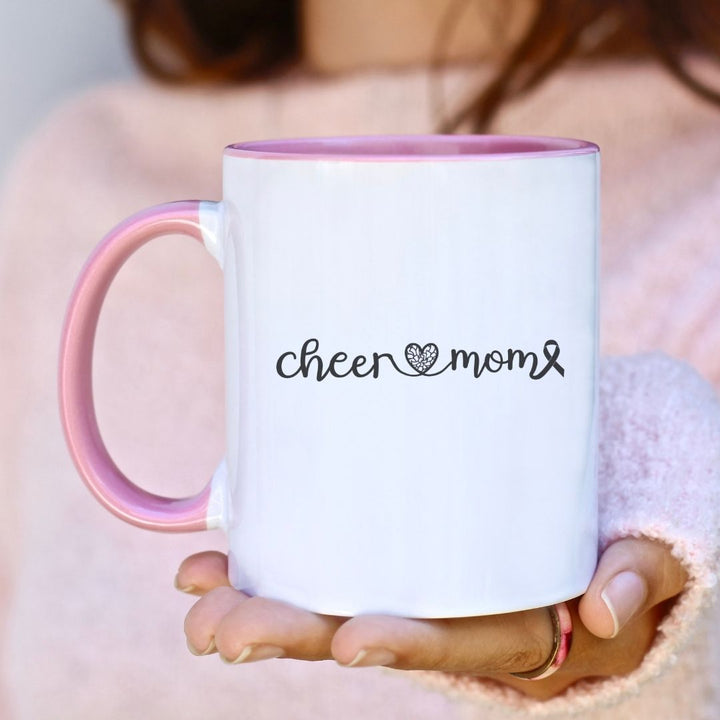 Cancer Collection Pick Your Sport Mom Ribbon &amp; Heart 11oz Accent Mug
