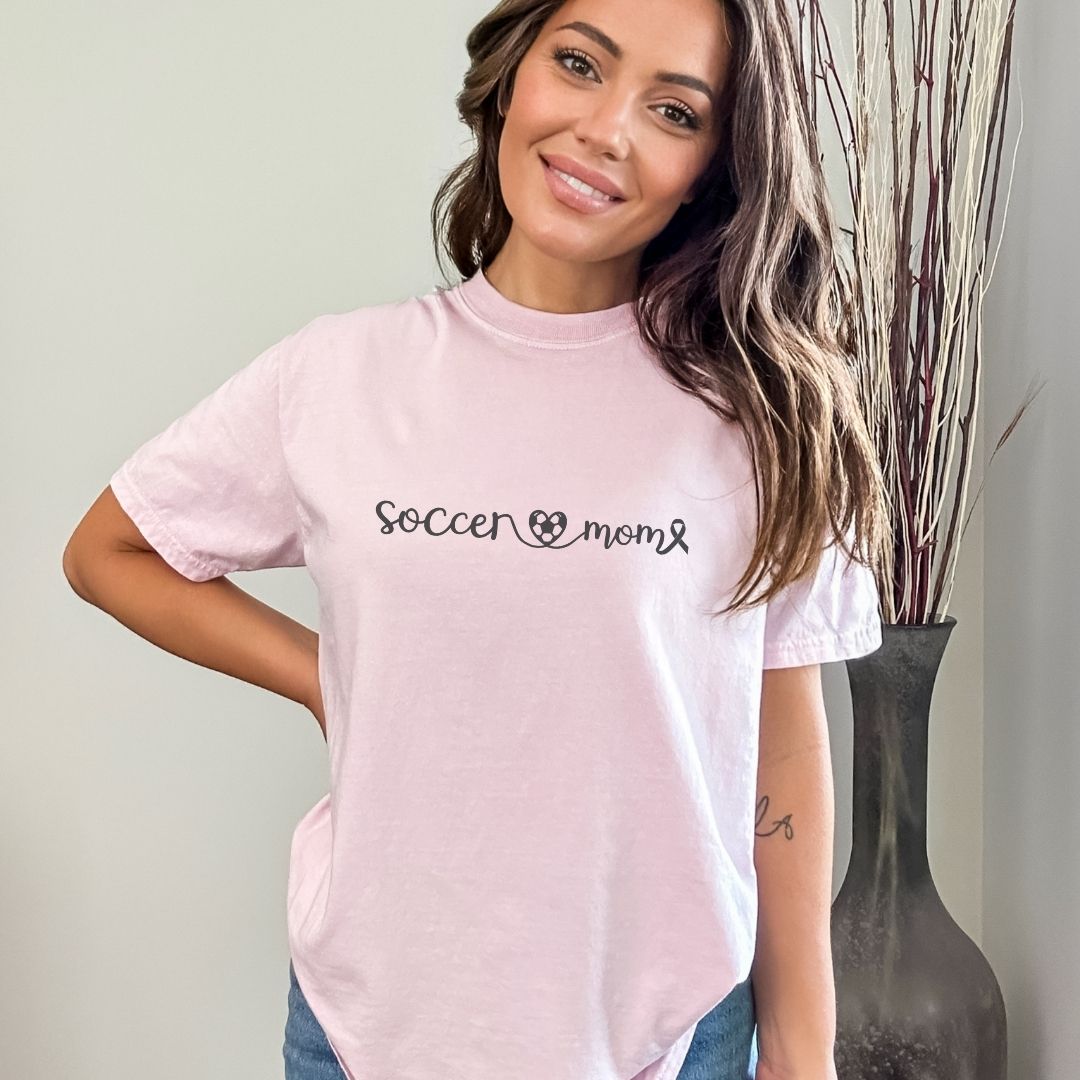 Cancer Collection Pick Your Sport Mom Ribbon &amp; Heart Adult Unisex T-Shirt