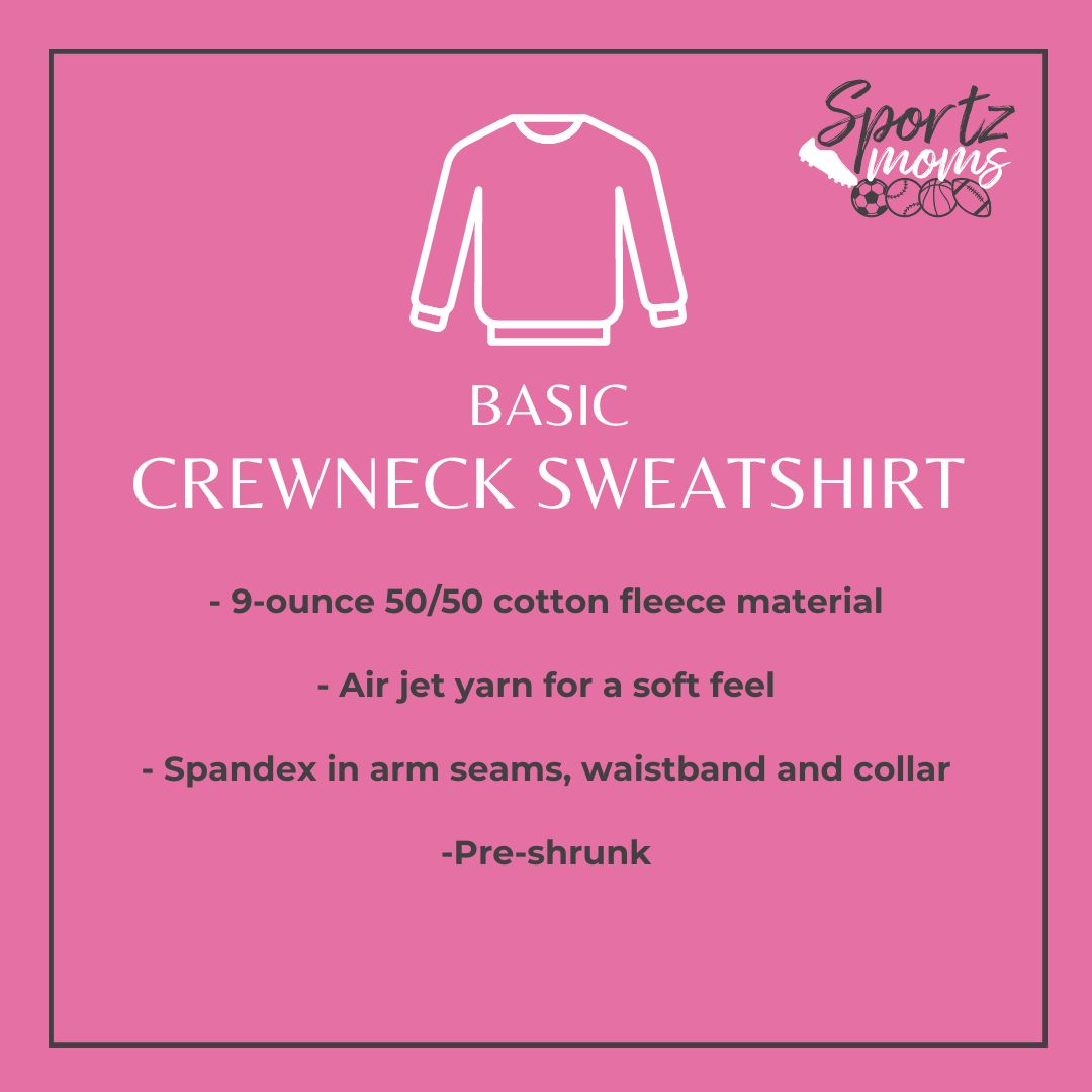 Cancer Ribbon Pick Your Sport Adult Unisex Crewneck Sweatshirt w/Ribbon on Sleeve