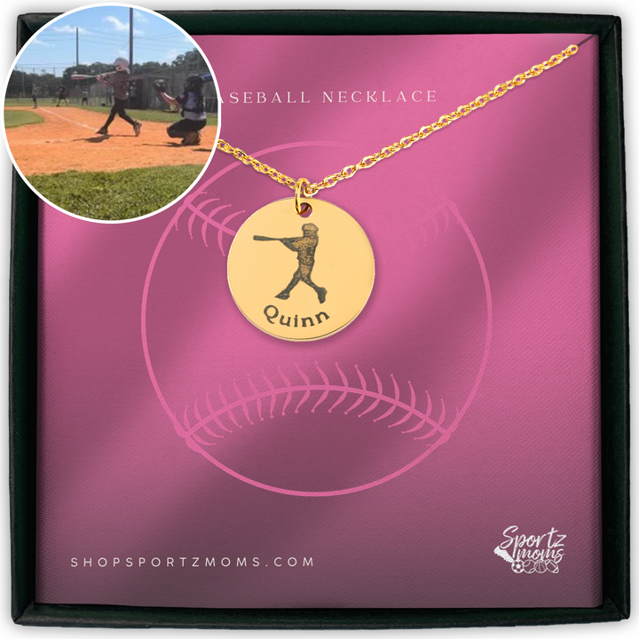 Custom Picture Engraved Coin Necklace