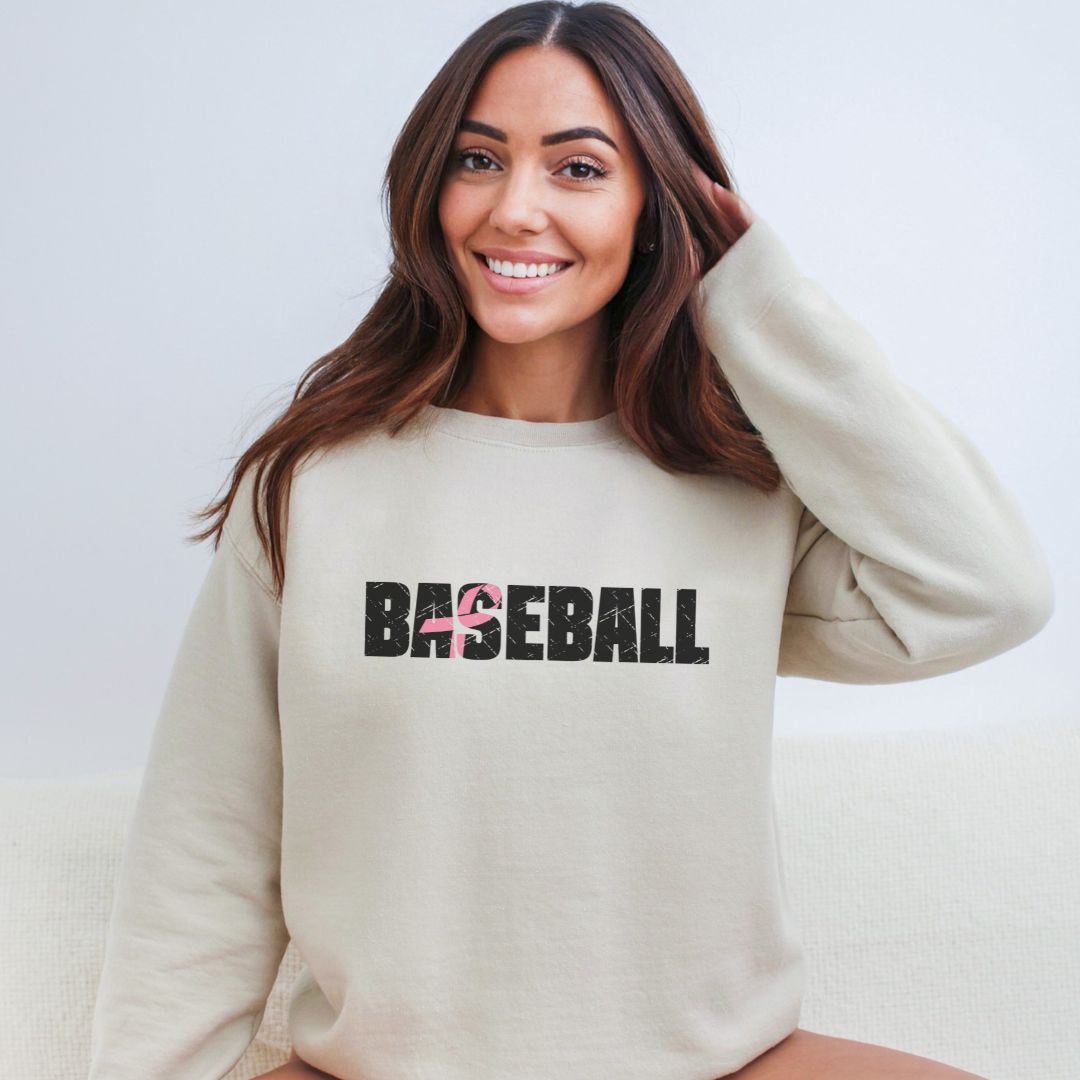 Cancer Ribbon Pick Your Sport Adult Unisex Crewneck Sweatshirt