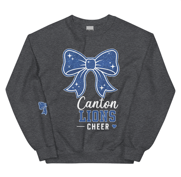 Canton Lions Football &amp; Cheer Unisex Adult Standard Crewneck Sweatshirt - Cheer Design