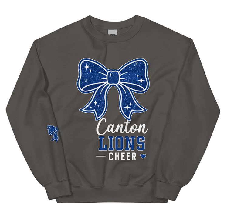 Canton Lions Football &amp; Cheer Unisex Adult Standard Crewneck Sweatshirt - Cheer Design