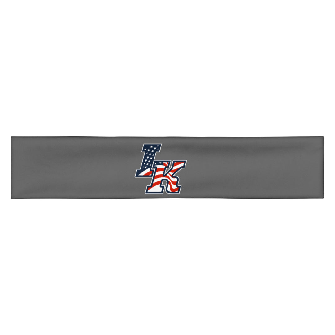 Iron Knights Moisture Wicking Headband Grey w/Flag Logo
