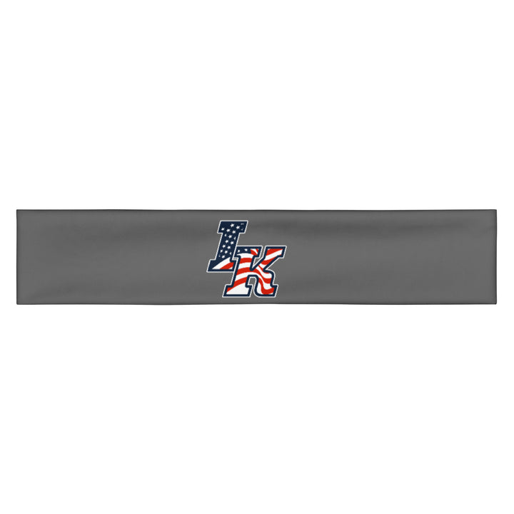 Iron Knights Moisture Wicking Headband Grey w/Flag Logo