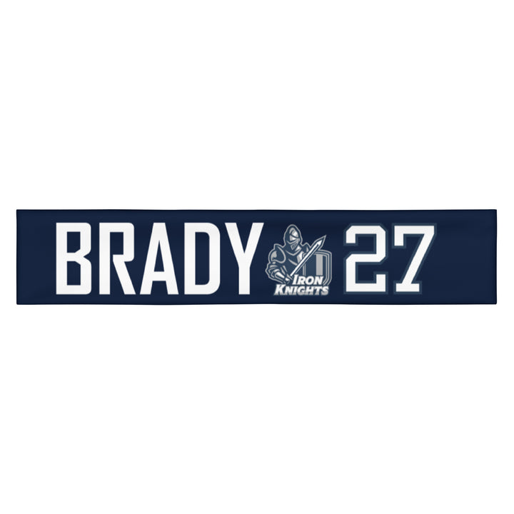 Iron Knights Moisture Wicking Headband Navy w/Name &amp; Number
