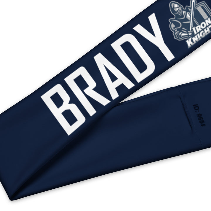 Iron Knights Moisture Wicking Headband Navy w/Name &amp; Number