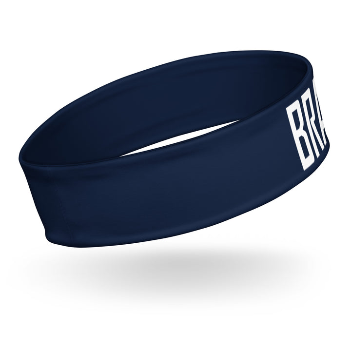 Iron Knights Moisture Wicking Headband Navy w/Name &amp; Number