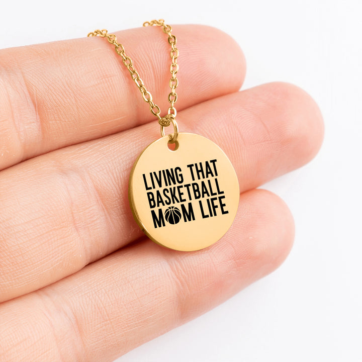 Living That Basketball Mom Life Coin Necklace