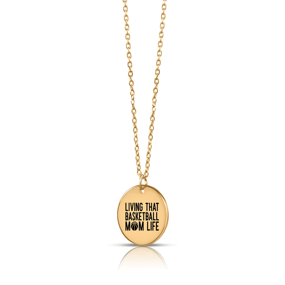 Living That Basketball Mom Life Coin Necklace