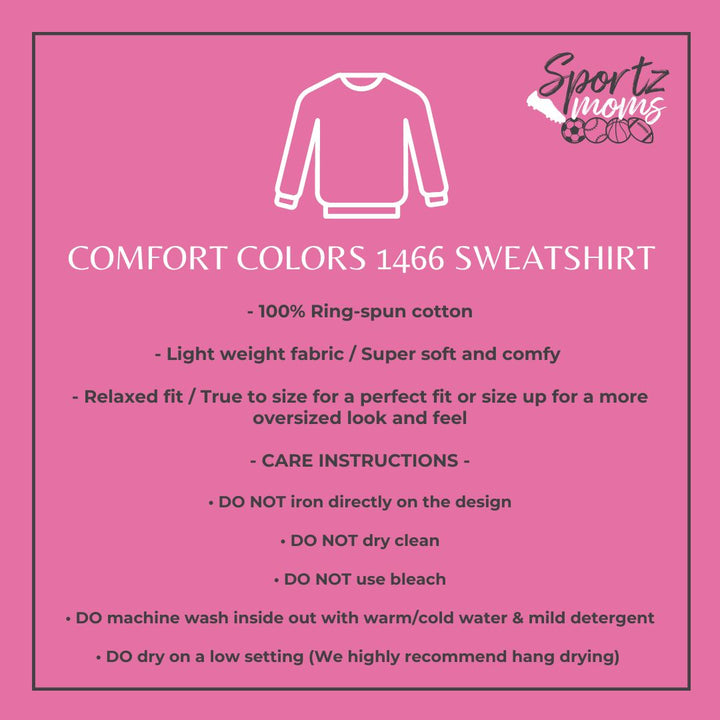 Cancer Collection Pick Your Sport Mom Ribbon &amp; Heart Adult Unisex Premium Crewneck Sweatshirt
