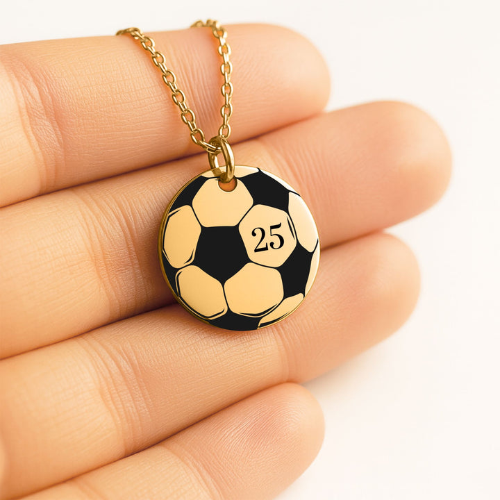 Soccer Ball Coin Necklace