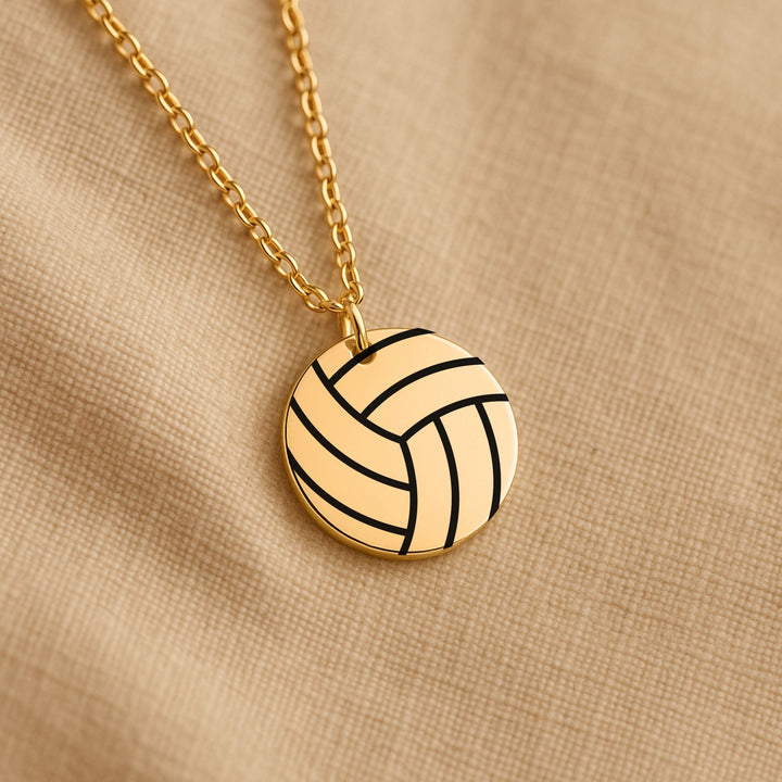 Volleyball Coin Necklace