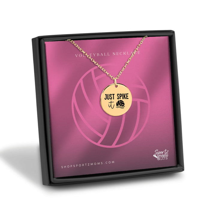 Just Spike It Volleyball Coin Necklace