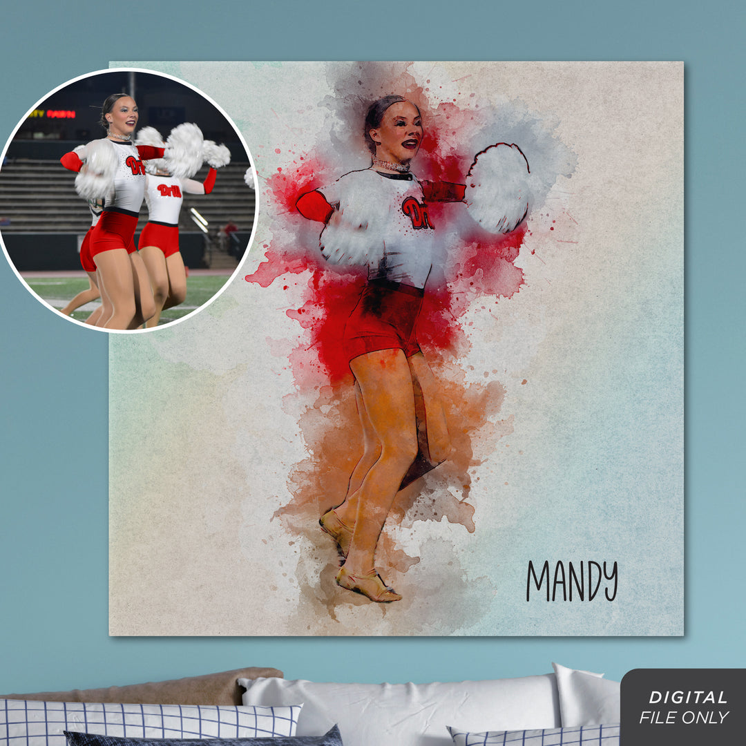 Custom Photo Digital Image - Watercolor Effect