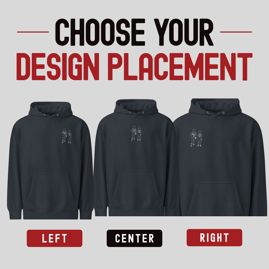 Line Art Design - Unisex Adult Premium Hoodie - Printed