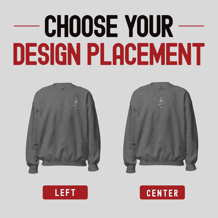 Line Art Design - Unisex Adult Standard Crewneck Sweatshirt - Embroidered