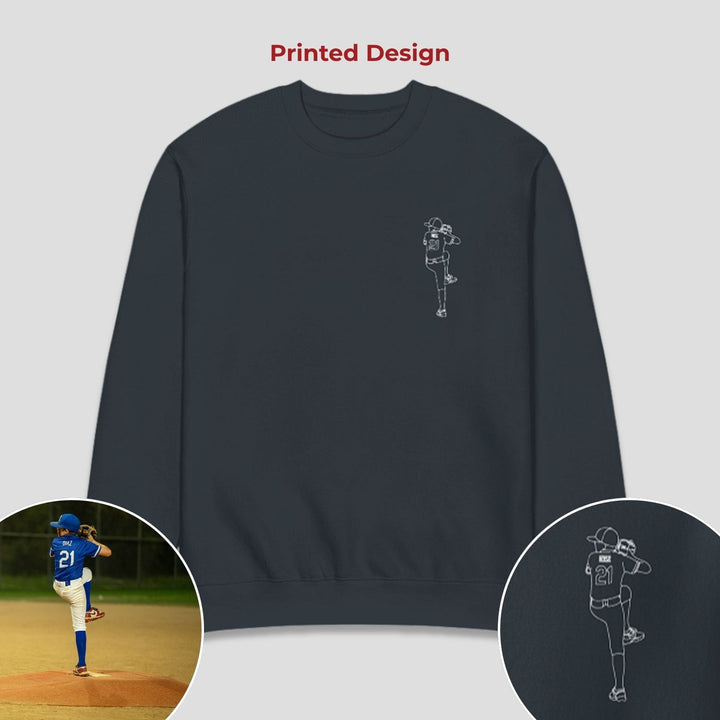 Line Art Design - Unisex Adult Premium Crewneck - Printed