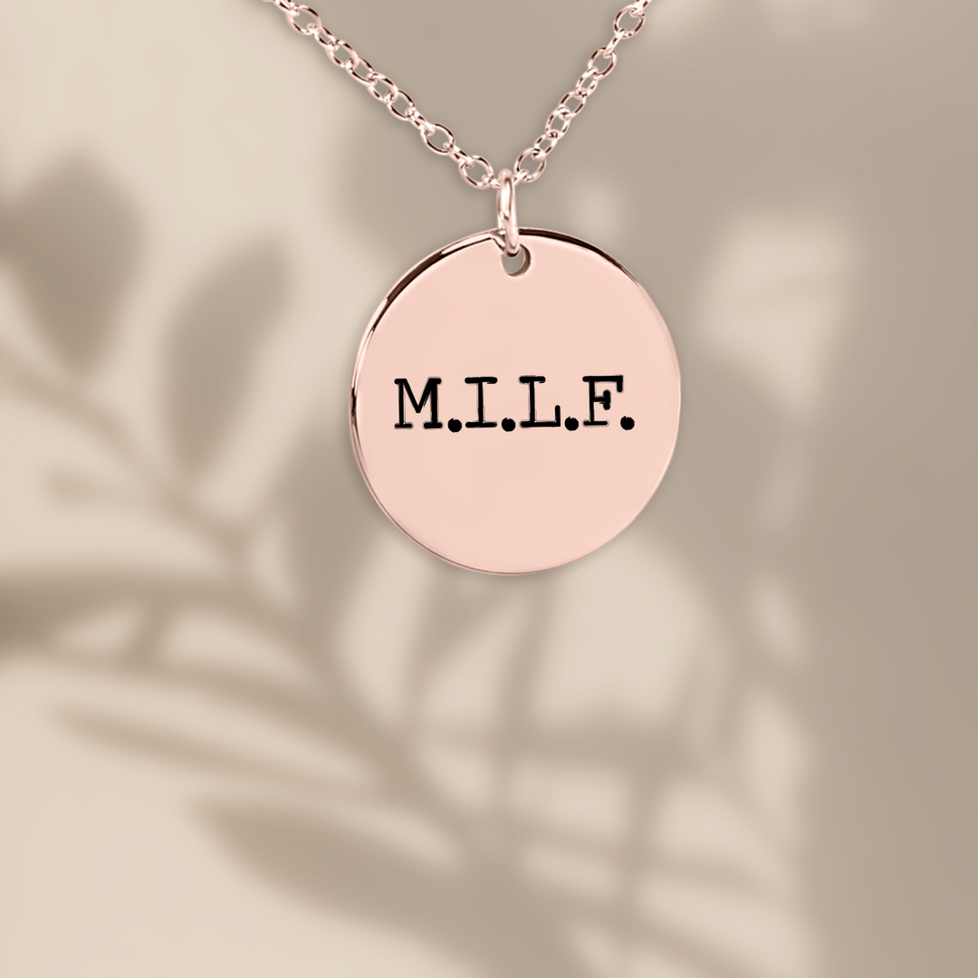 Man I Love Football Typewriter Design Coin Necklace