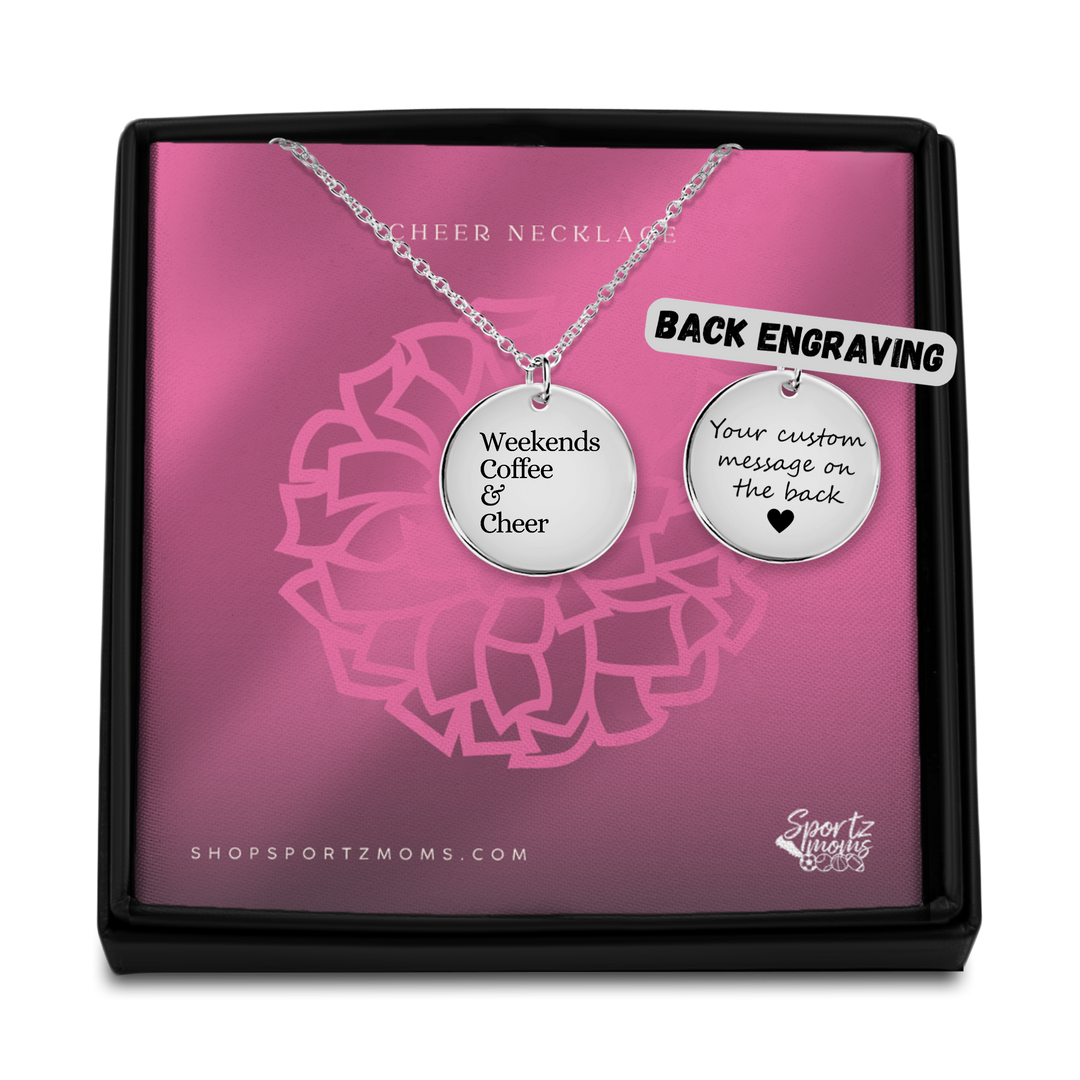 Weekends Coffee &amp; Cheer Coin Necklace