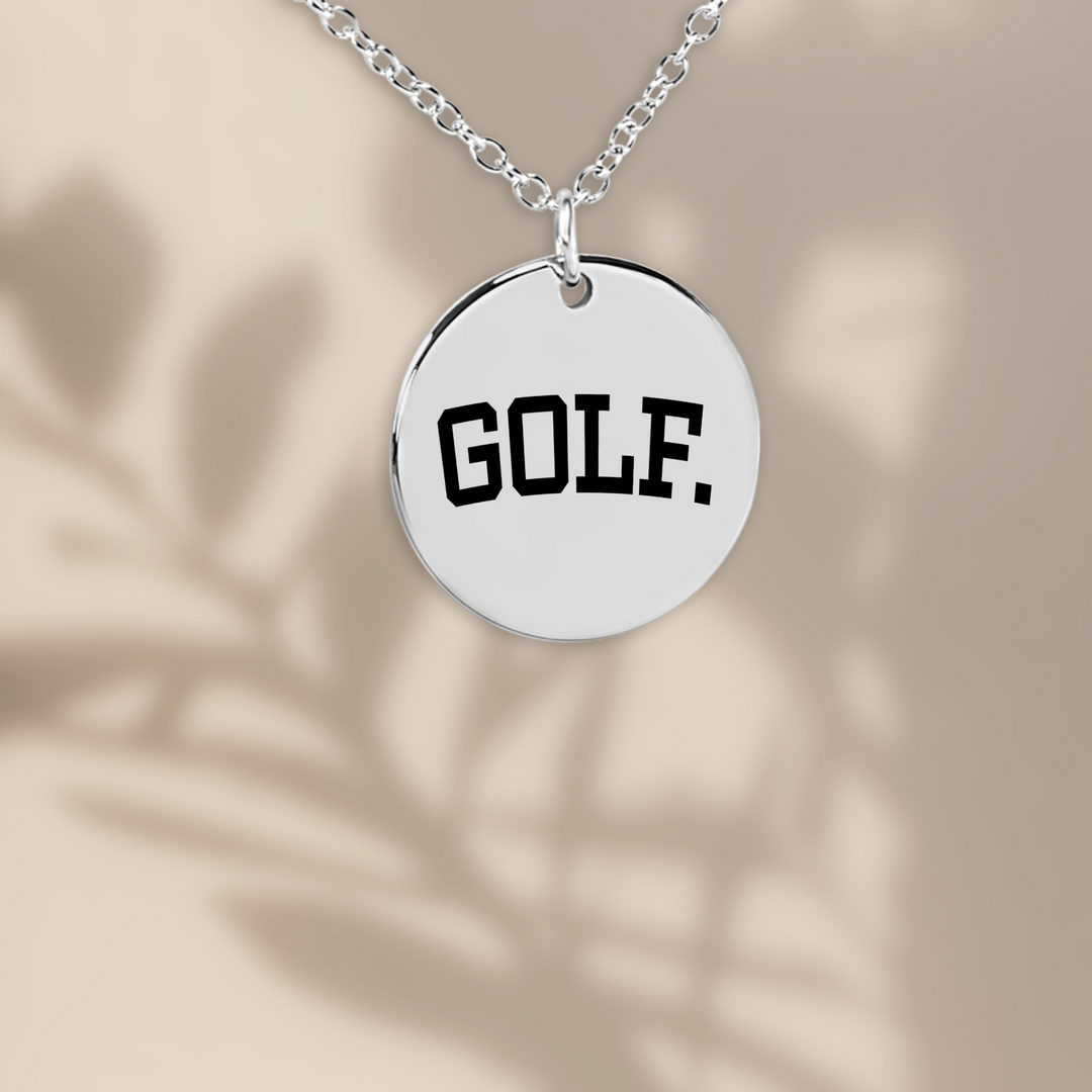 Golf Tall Design Coin Necklace